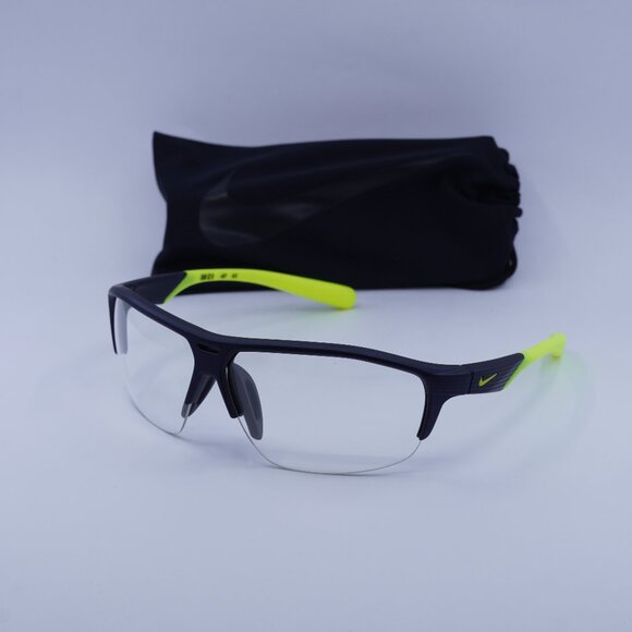 Nike RUN X2 D 457 Shield Sunglasses - Matte Obsidian/Volt - Picture 1 of 9